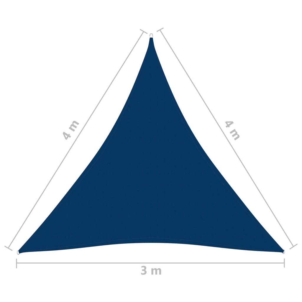 vidaXL Sonnensegel Oxford-Gewebe Dreieckig 3x4x4 m Blau