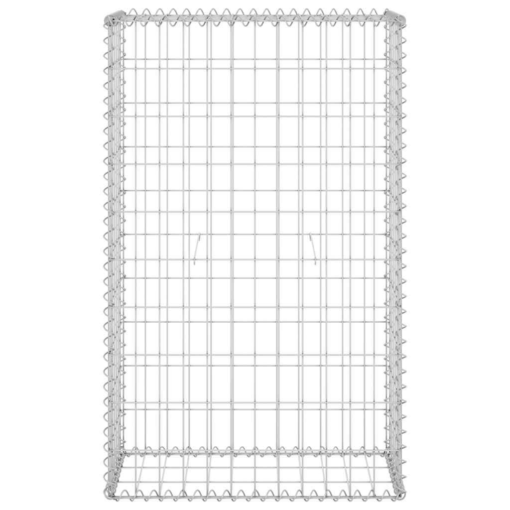 vidaXL Gabionenwand mit Abdeckung Verzinkter Stahl 60x30x100 cm