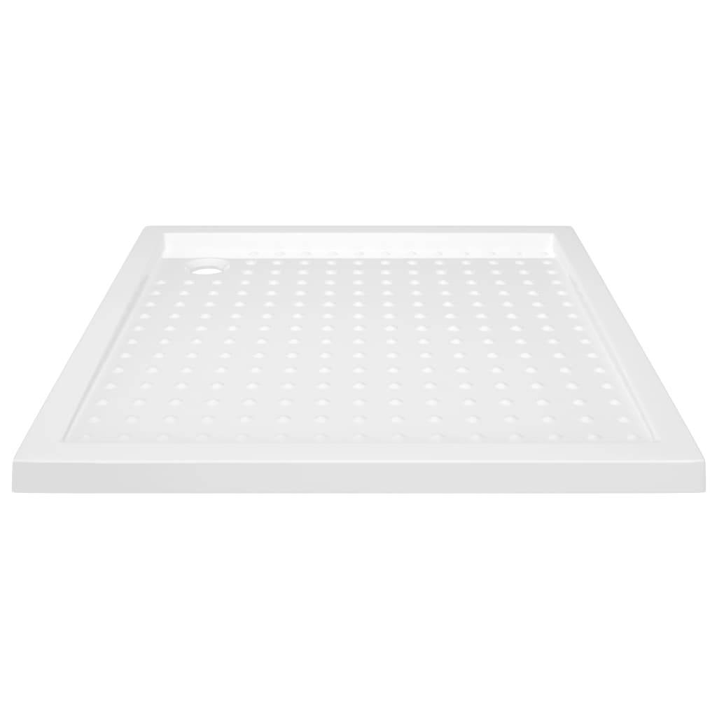 vidaXL Duschwanne Anti-Rutsch Weiß 80x80x4 cm ABS