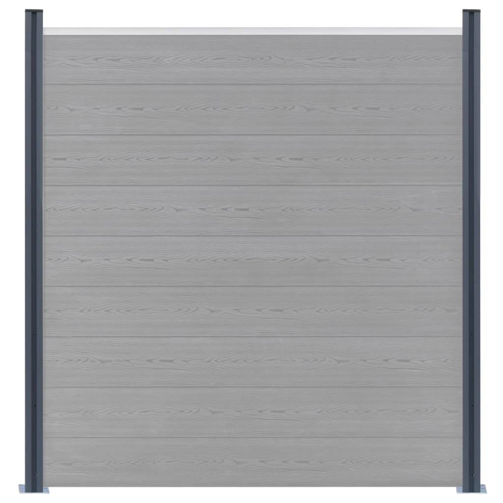 vidaXL Zaunpfosten 2 Stk. Dunkelgrau 185 cm Aluminium