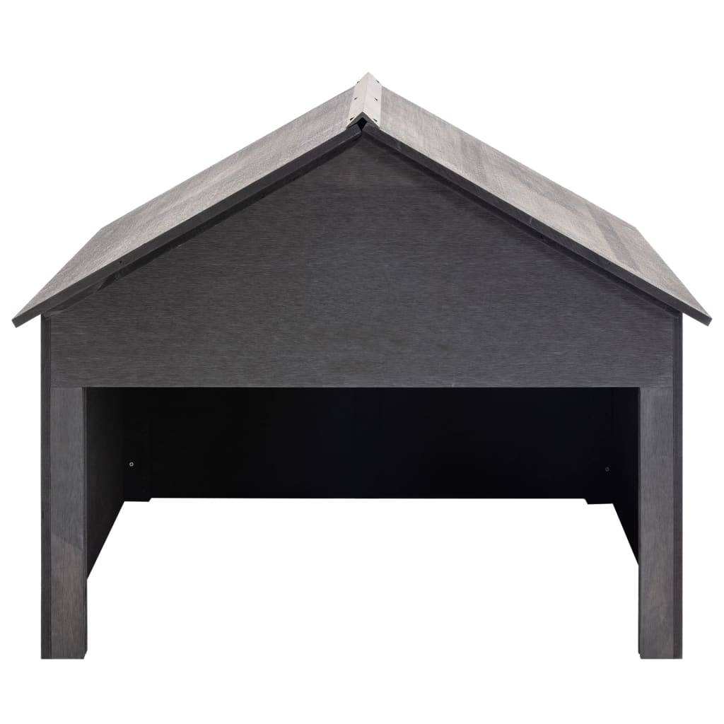 vidaXL Rasenmäher Garage Grau 80x80x70 cm WPC