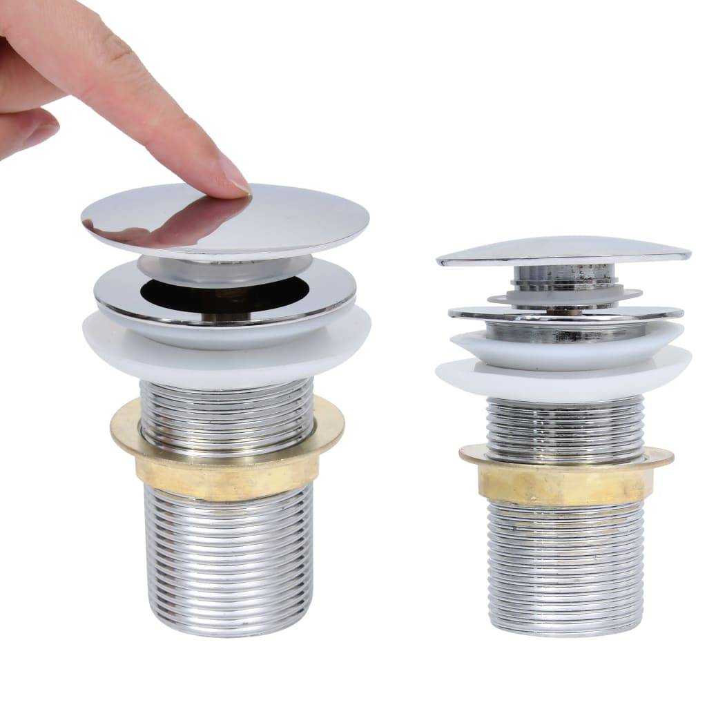 vidaXL Ablaufgarnitur ohne Überlauf Chrom 6,4x6,4x9,1 cm