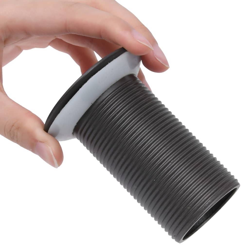 vidaXL Ablaufgarnitur ohne Überlauf Grau 6,4x6,4x9,1 cm