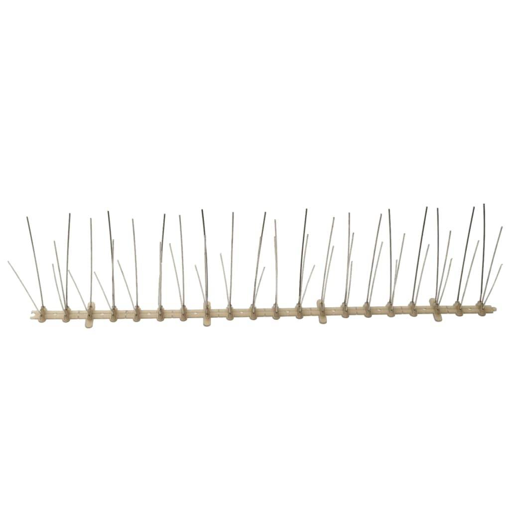 vidaXL 20-tlg. Vogelabwehr-Spikes-Set 10 m Kunststoff 5-reihig
