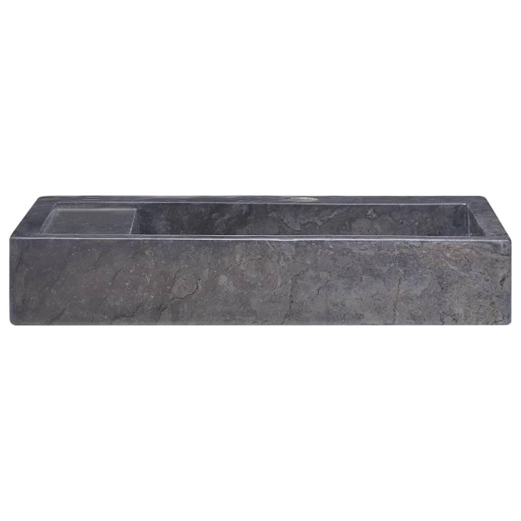 vidaXL Waschbecken Schwarz 58x39x10 cm Marmor