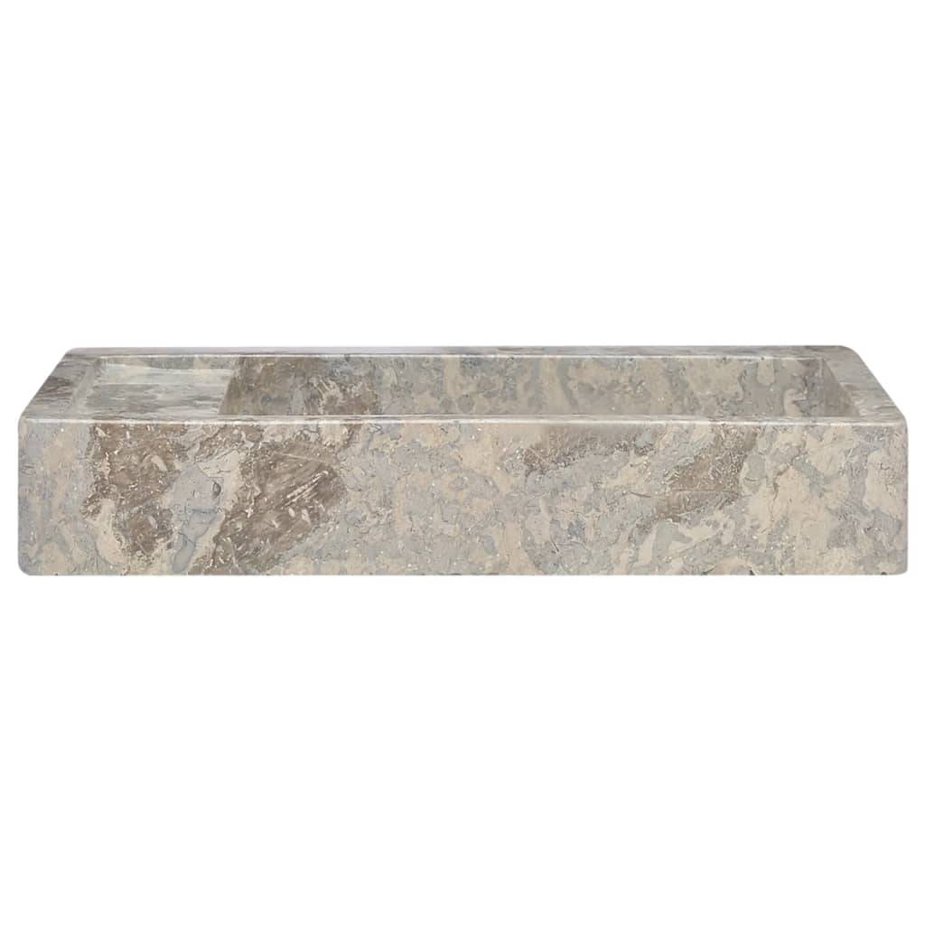 vidaXL Waschbecken Grau 58x39x10 cm Marmor