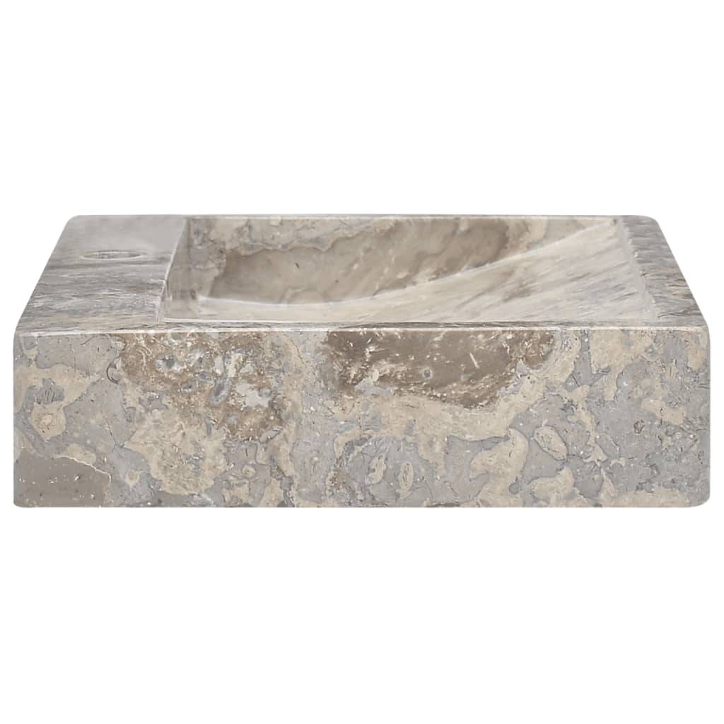 vidaXL Waschbecken Grau 58x39x10 cm Marmor