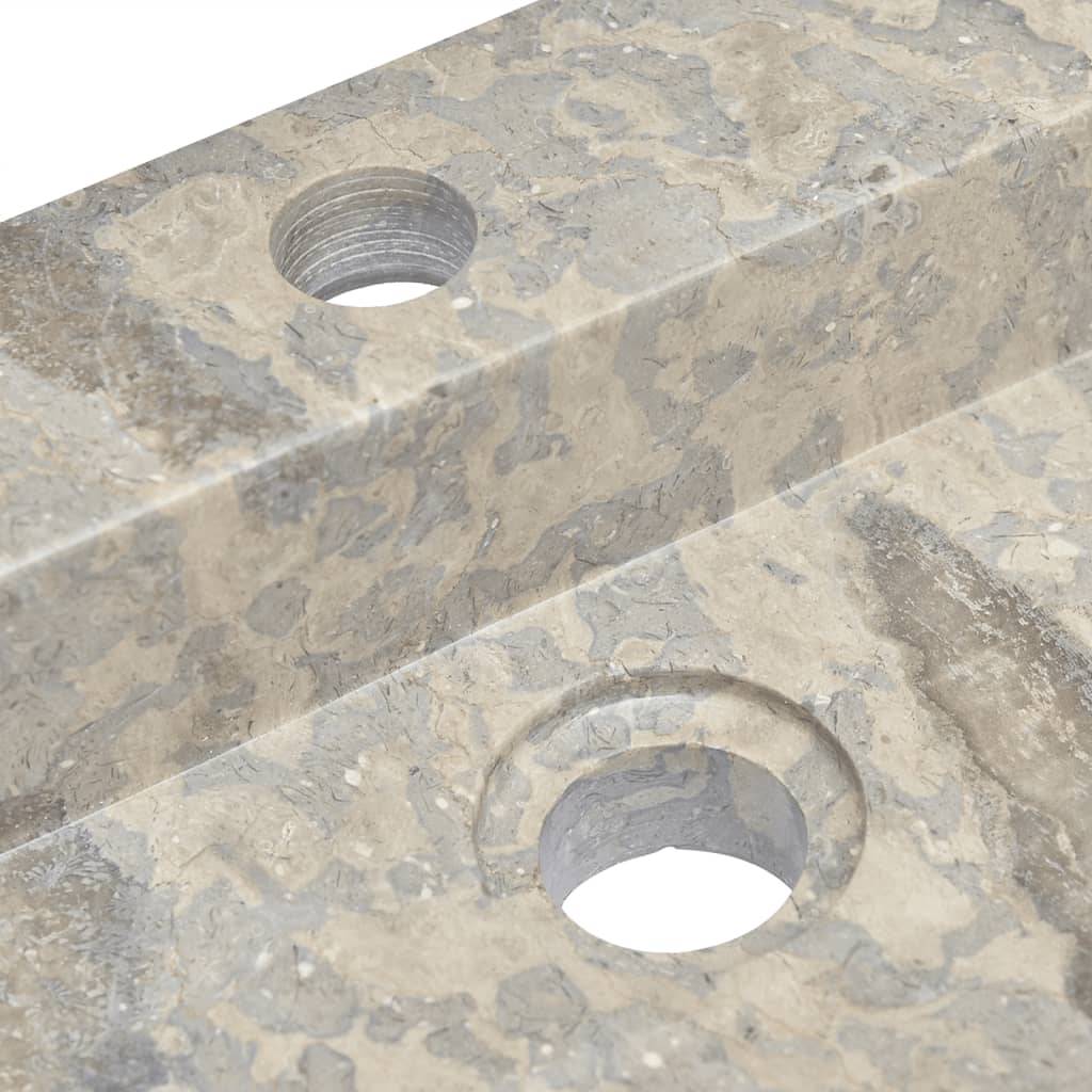 vidaXL Waschbecken Grau 58x39x10 cm Marmor