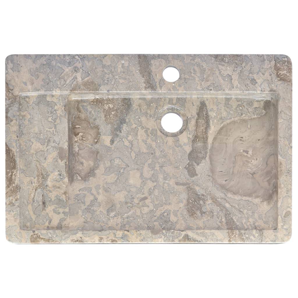 vidaXL Waschbecken Grau 58x39x10 cm Marmor