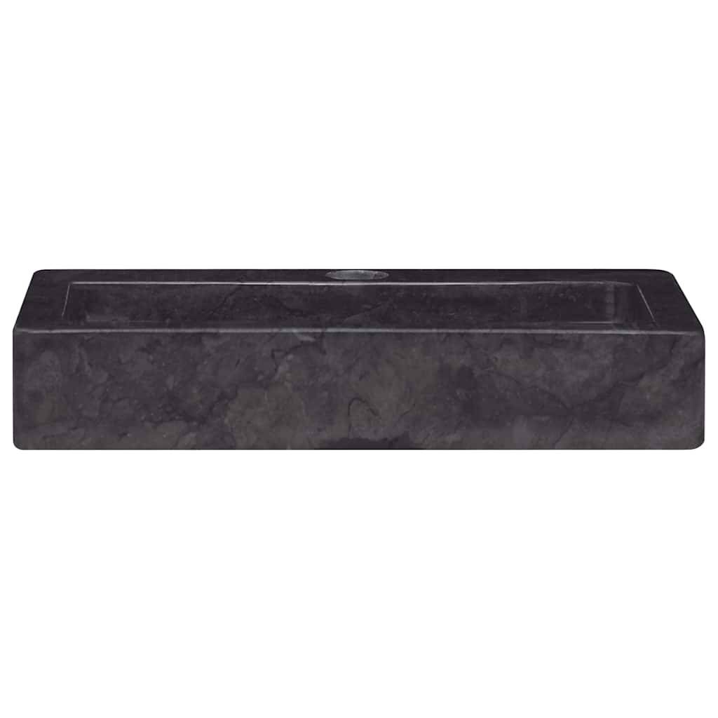 vidaXL Wandwaschbecken Schwarz 38x24x6,5 cm Marmor