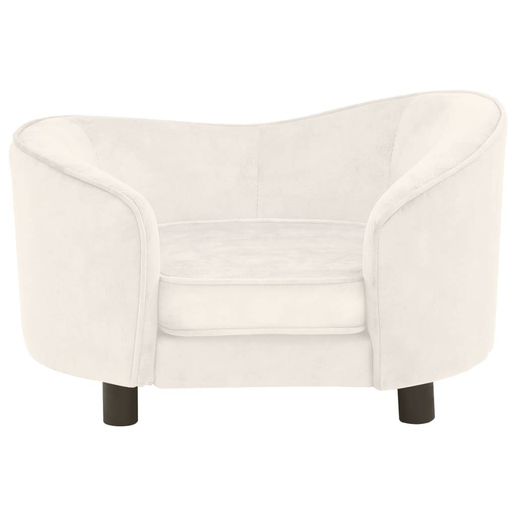 vidaXL Hundesofa Creme 69x49x40 cm Plüsch