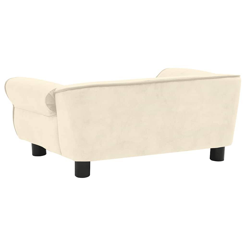 vidaXL Hundesofa Creme 72x45x30 cm Plüsch