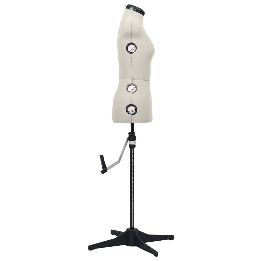 vidaXL Schneiderpuppe Verstellbar Weiblich Creme S Größe 33-40