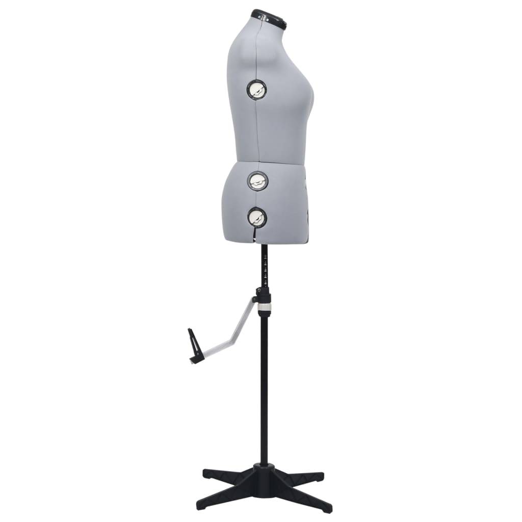 vidaXL Schneiderpuppe Verstellbar Weiblich Grau M Größe 40-46