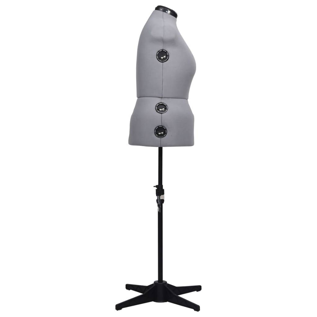 vidaXL Schneiderpuppe Verstellbar Weiblich Grau L Größe 44-50