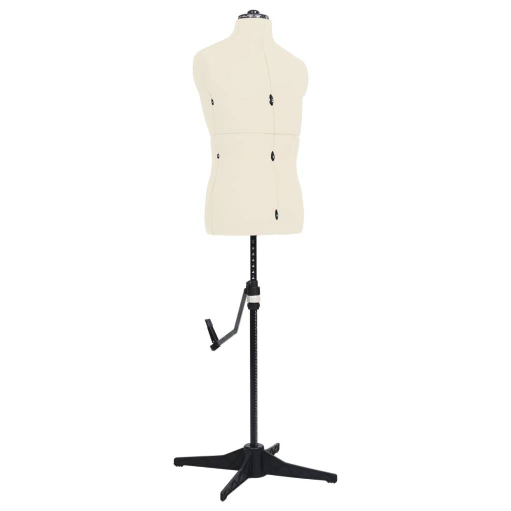 vidaXL Schneiderpuppe Verstellbar Männlich Creme Größe 37-45