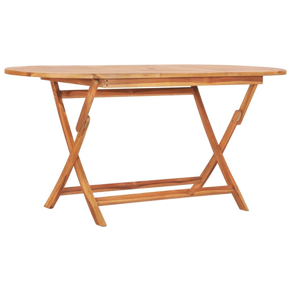 vidaXL 9-tlg. Garten-Essgruppe Klappbar Massivholz Teak