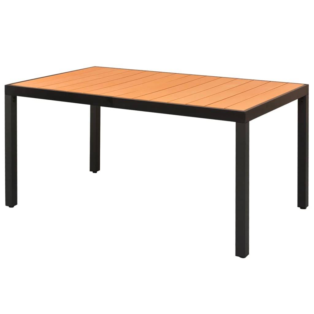 vidaXL 5-tlg. Garten-Essgruppe PVC Rattan Schwarz und Braun