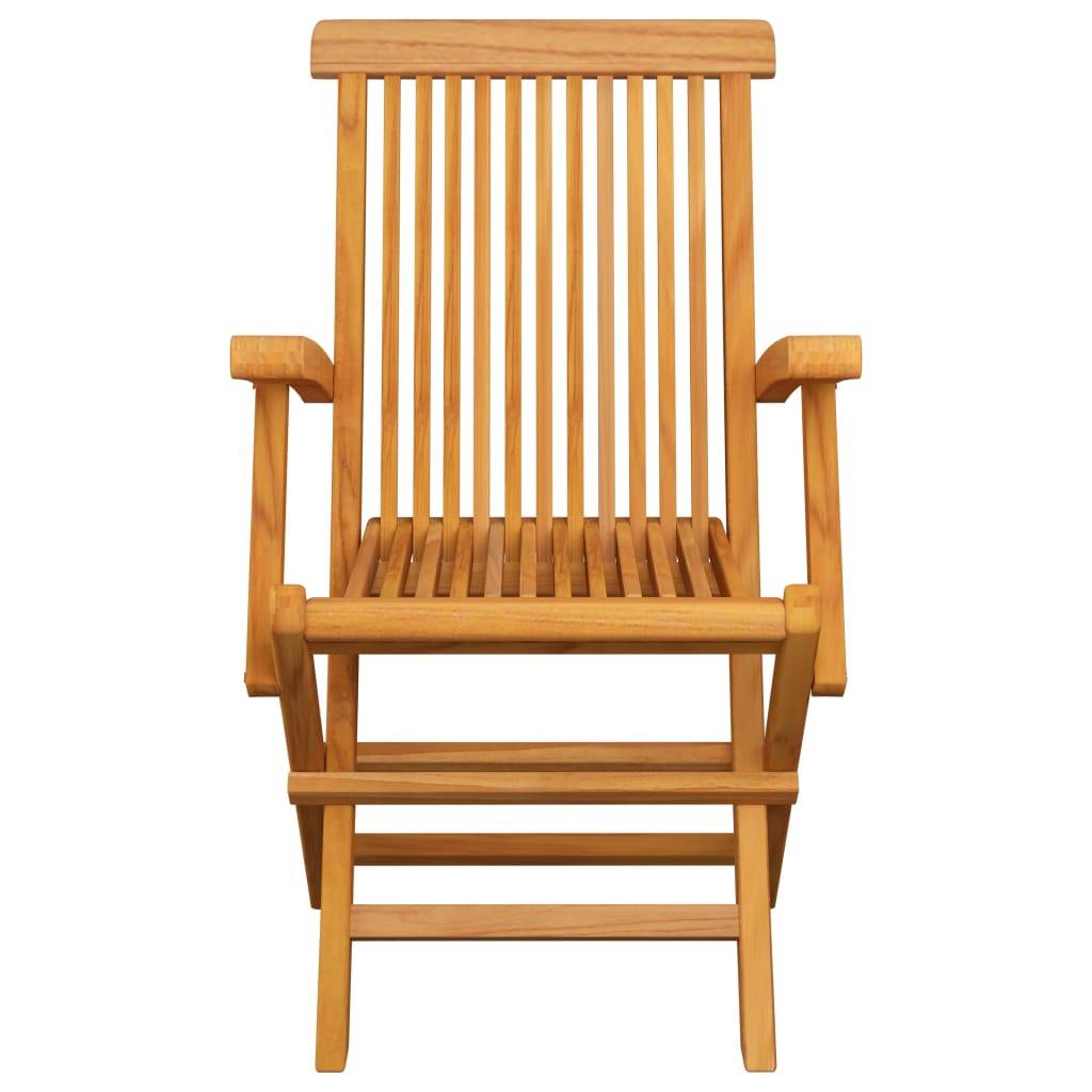 vidaXL Klappbare Gartenstühle 4 Stk. Massivholz Teak