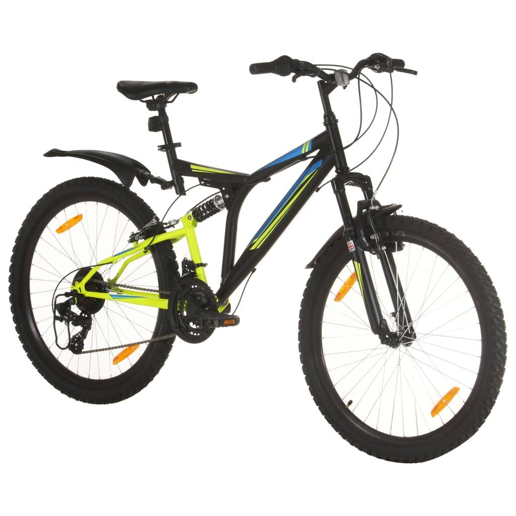 vidaXL Mountainbike 21 Gang 26 Zoll Rad 49 cm Schwarz