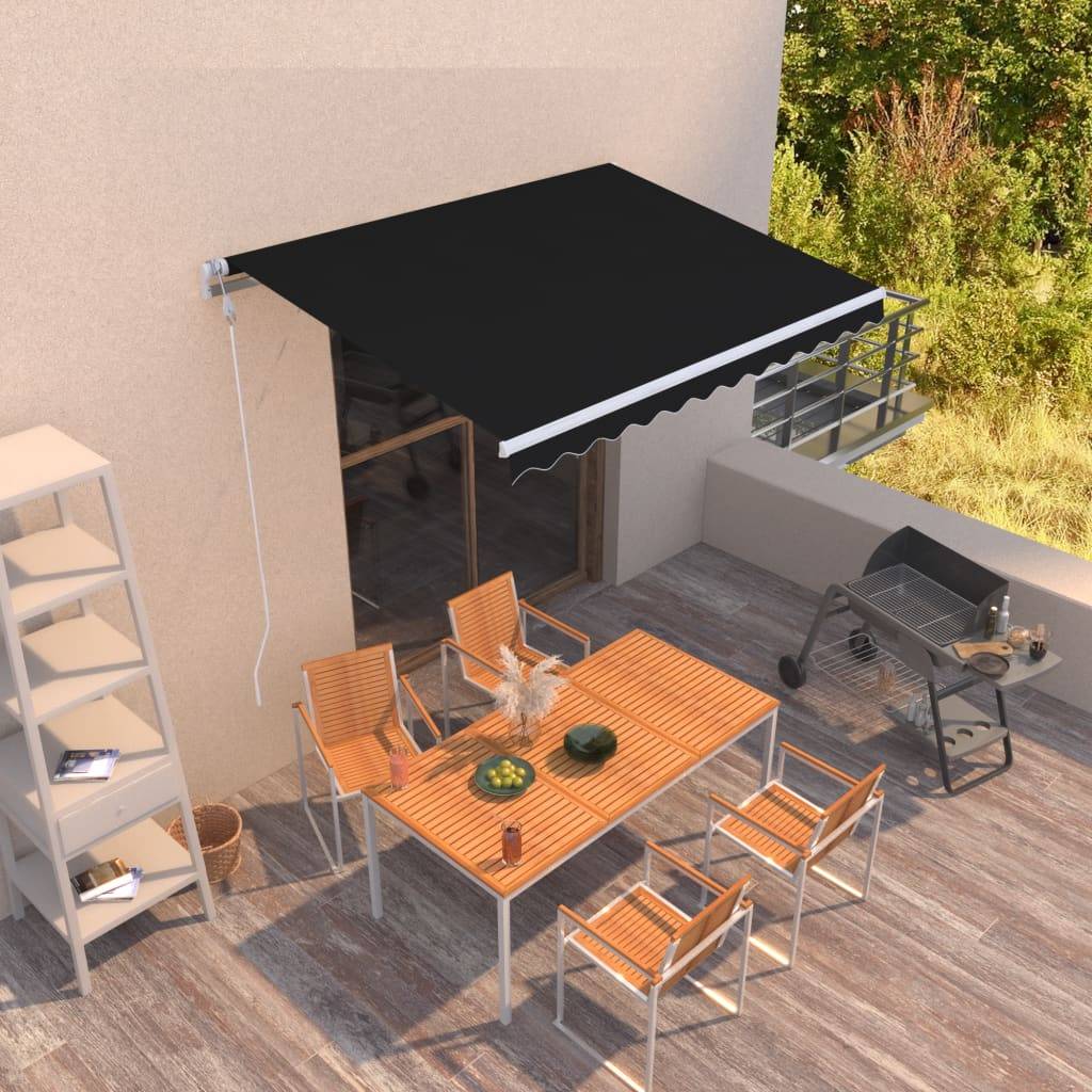 vidaXL Markise Automatisch Einziehbar 300x250 cm Anthrazit