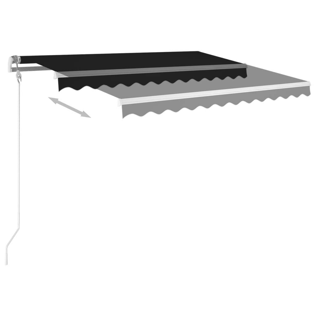 vidaXL Automatische Markise mit LED & Windsensor 300x250 cm Anthrazit