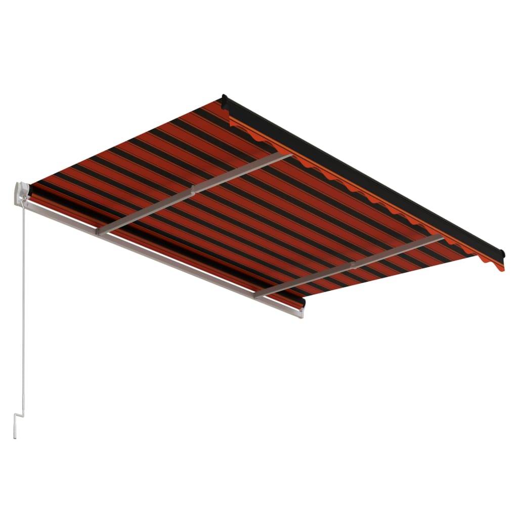 vidaXL Markise Automatisch Einziehbar 300x250 cm Orange und Braun