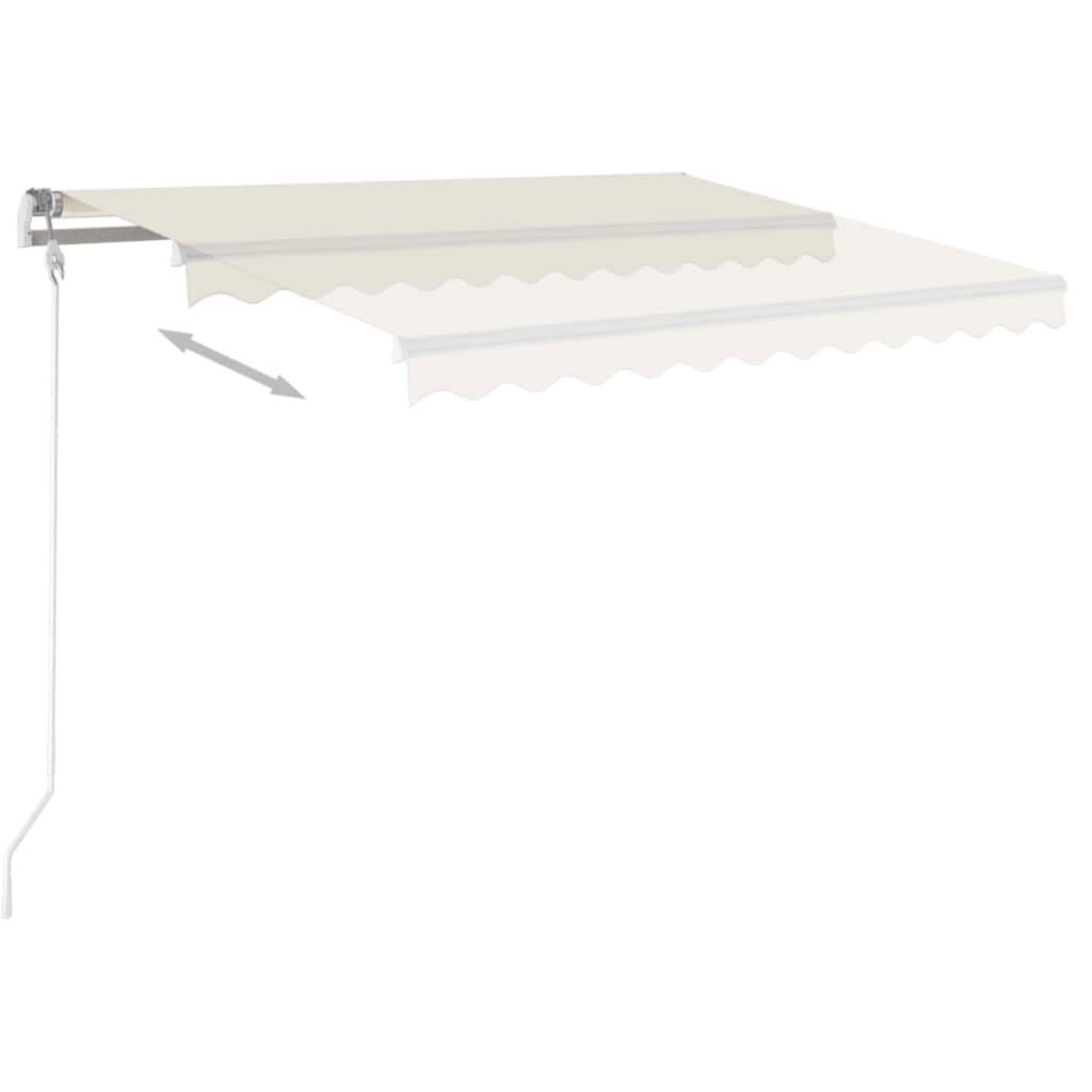 vidaXL Markise Manuell Einziehbar 350x250 cm Creme
