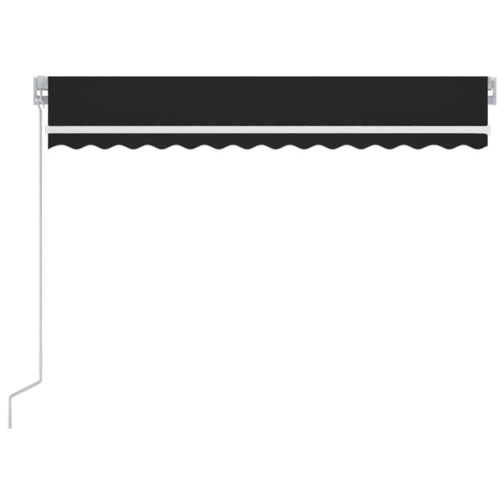 vidaXL Markise Manuell Einziehbar mit LED 350x250 cm Anthrazit