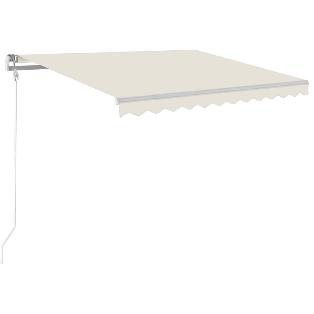 vidaXL Automatische Markise mit LED & Windsensor 350x250 cm Creme