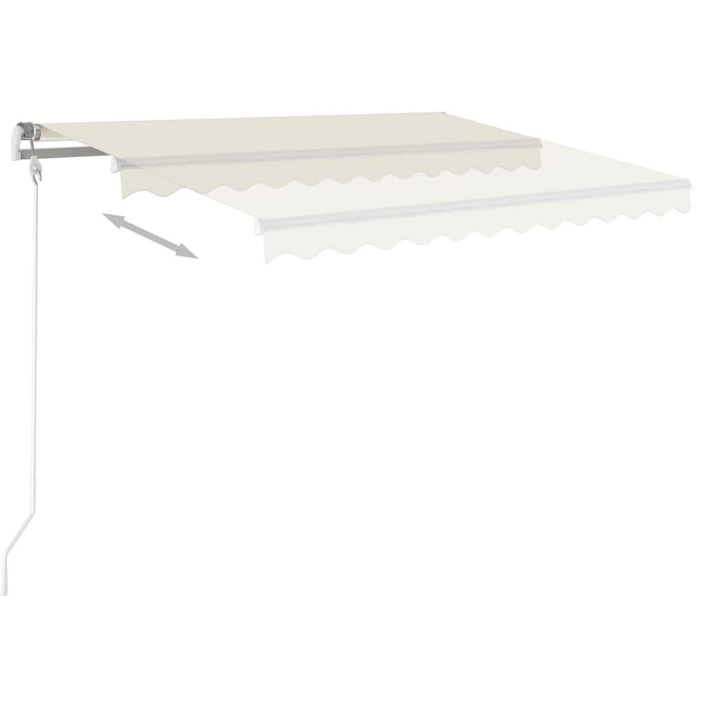vidaXL Automatische Markise mit LED & Windsensor 350x250 cm Creme