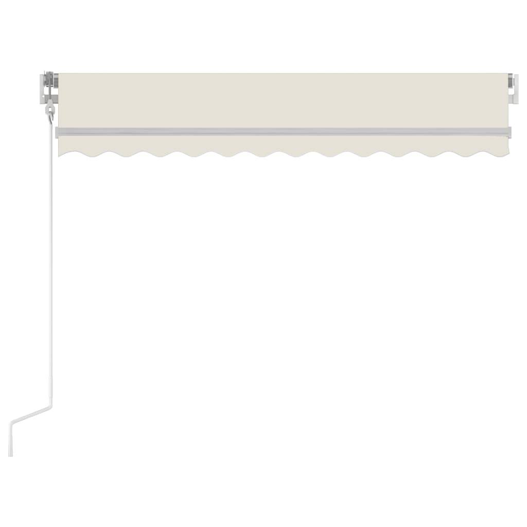 vidaXL Automatische Markise mit LED & Windsensor 350x250 cm Creme
