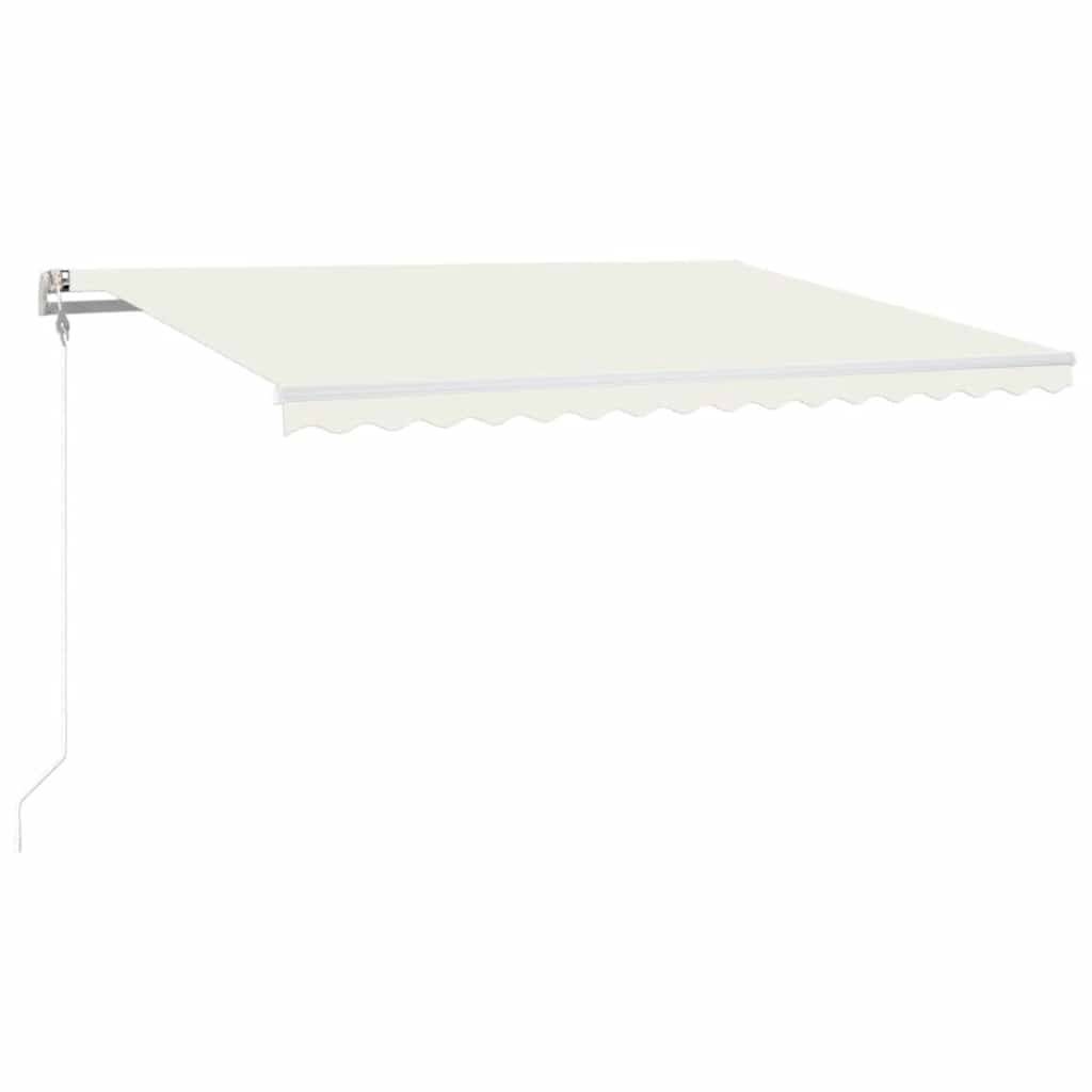 vidaXL Automatische Markise mit LED Windsensor 400x300 cm Creme