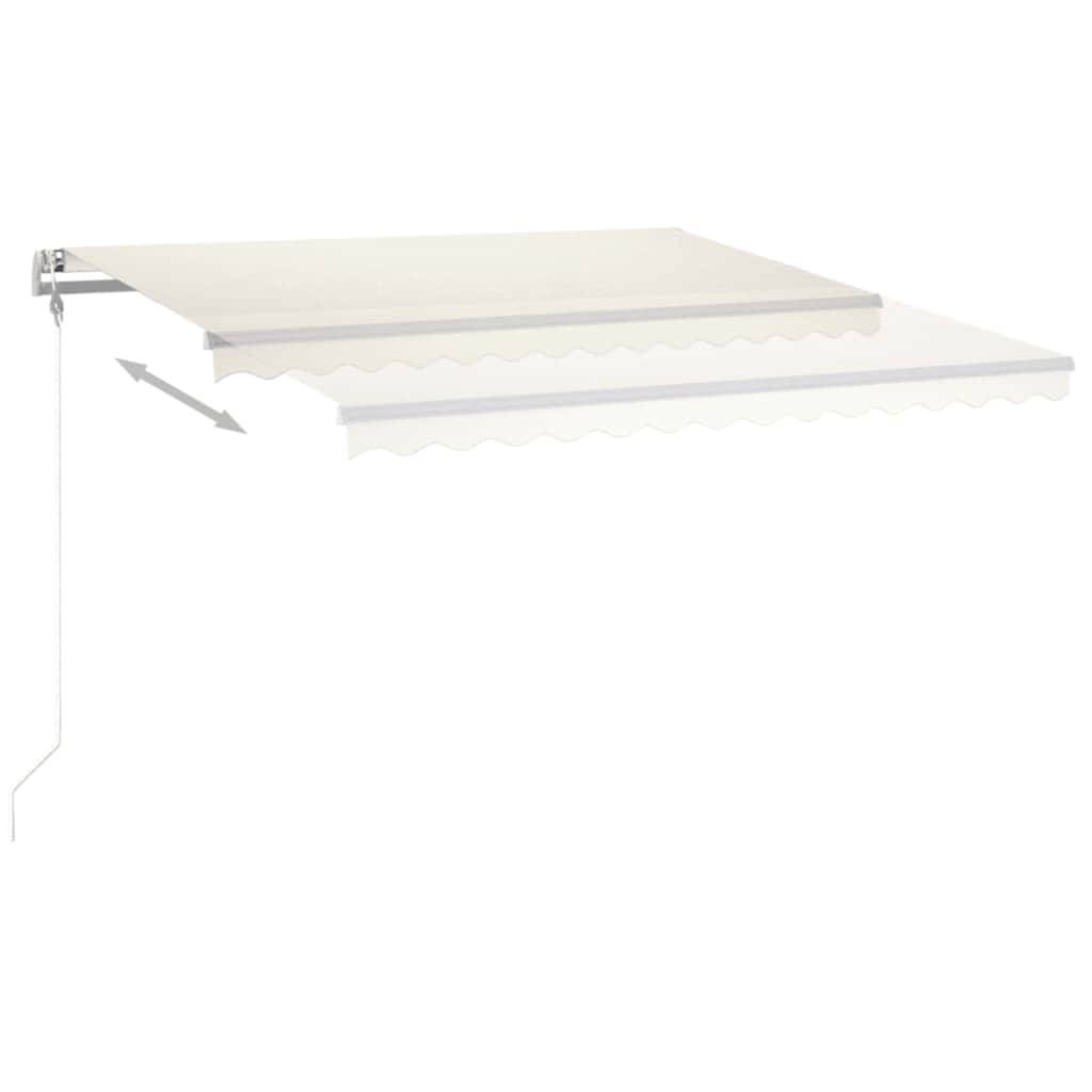 vidaXL Automatische Markise mit LED Windsensor 400x300 cm Creme