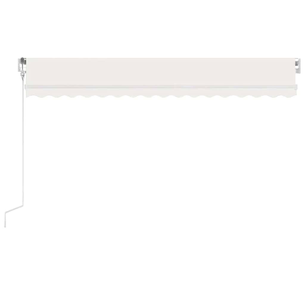 vidaXL Automatische Markise mit LED Windsensor 400x300 cm Creme