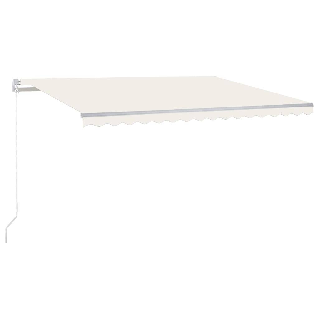 vidaXL Markise Manuell Einziehbar 450x300 cm Creme