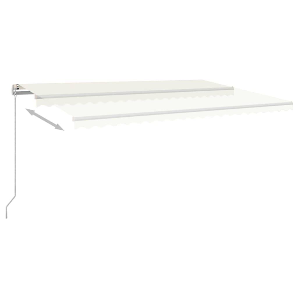 vidaXL Markise Manuell Einziehbar 500x300 cm Creme