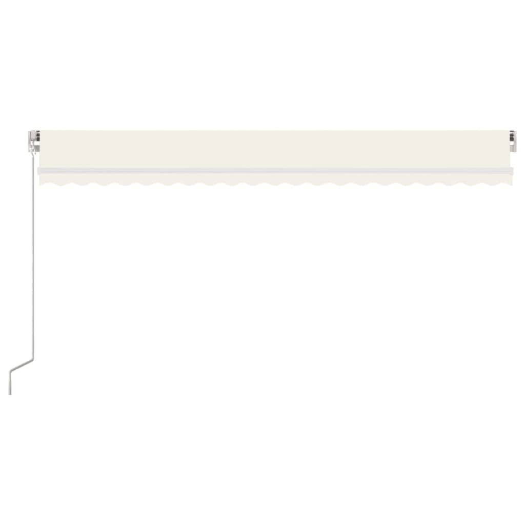 vidaXL Markise Manuell Einziehbar 500x300 cm Creme