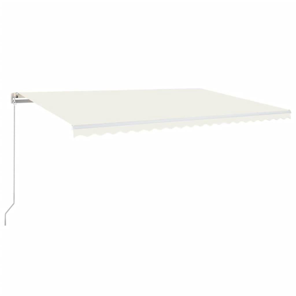 vidaXL Markise Manuell Einziehbar 500x300 cm Creme