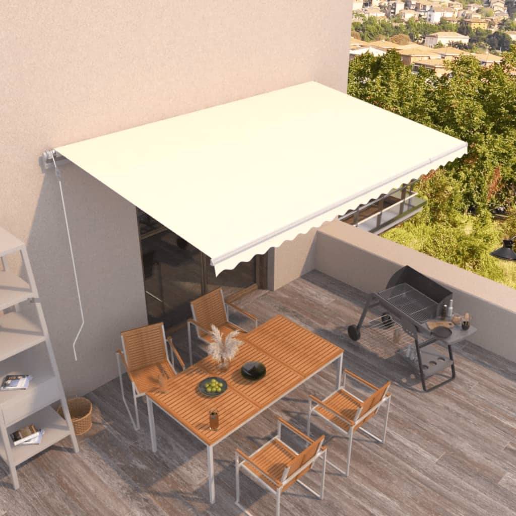 vidaXL Markise Automatisch Einziehbar 500x300 cm Creme