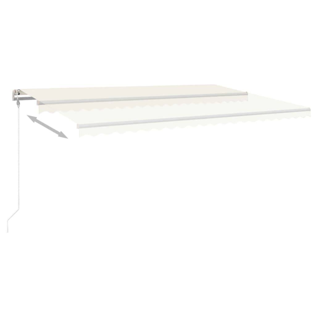 vidaXL Markise Automatisch Einziehbar 500x300 cm Creme