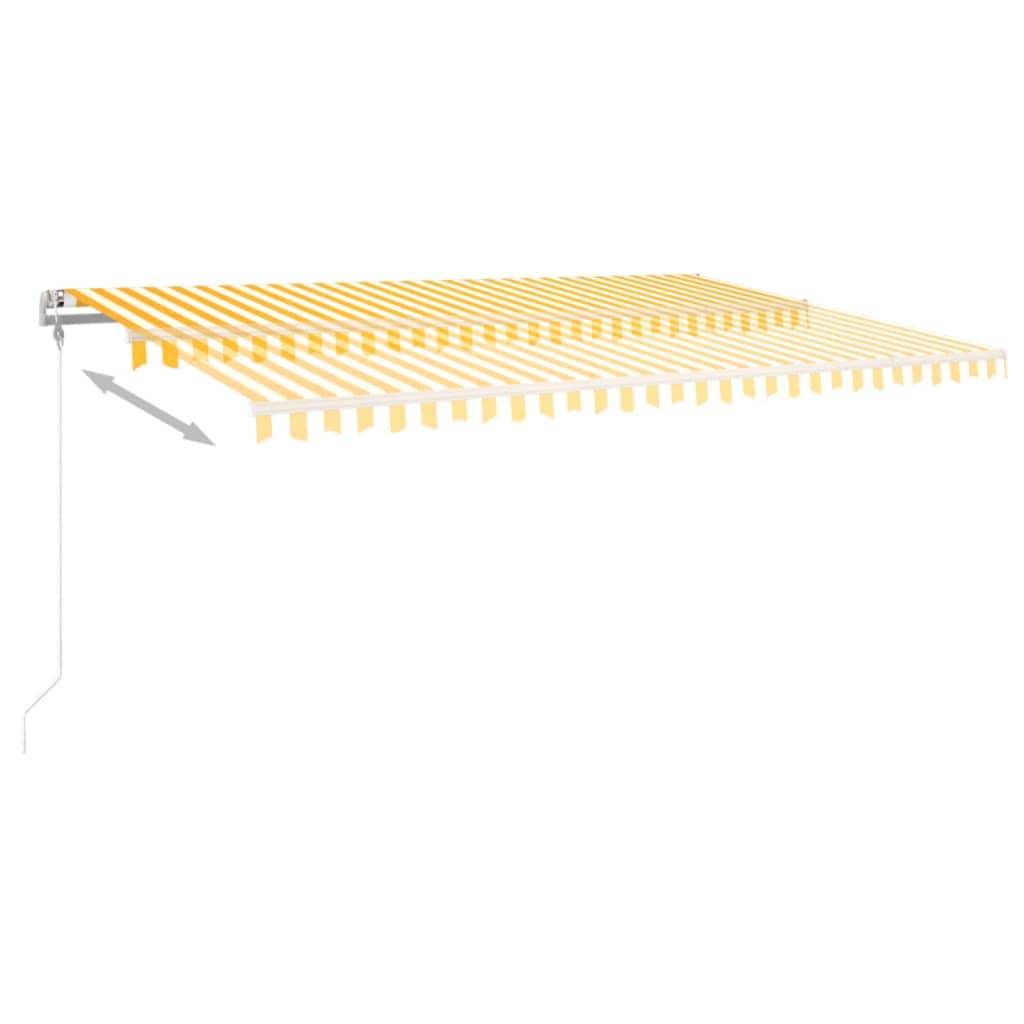 vidaXL Markise Automatisch Einziehbar 500x300 cm Gelb und Weiß
