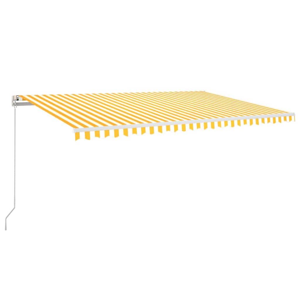 vidaXL Markise Automatisch Einziehbar 500x300 cm Gelb und Weiß