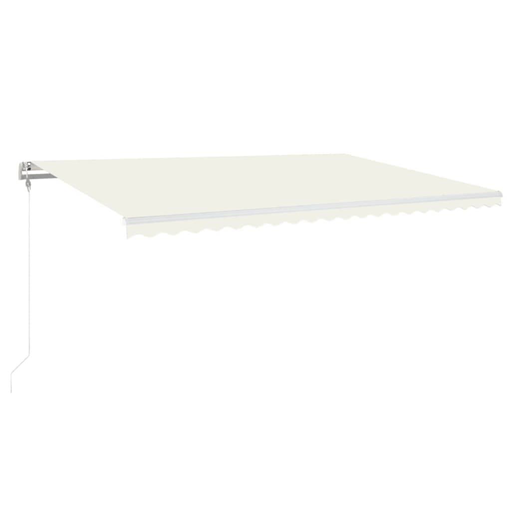 vidaXL Automatische Markise mit LED Windsensor 500x300 cm Creme