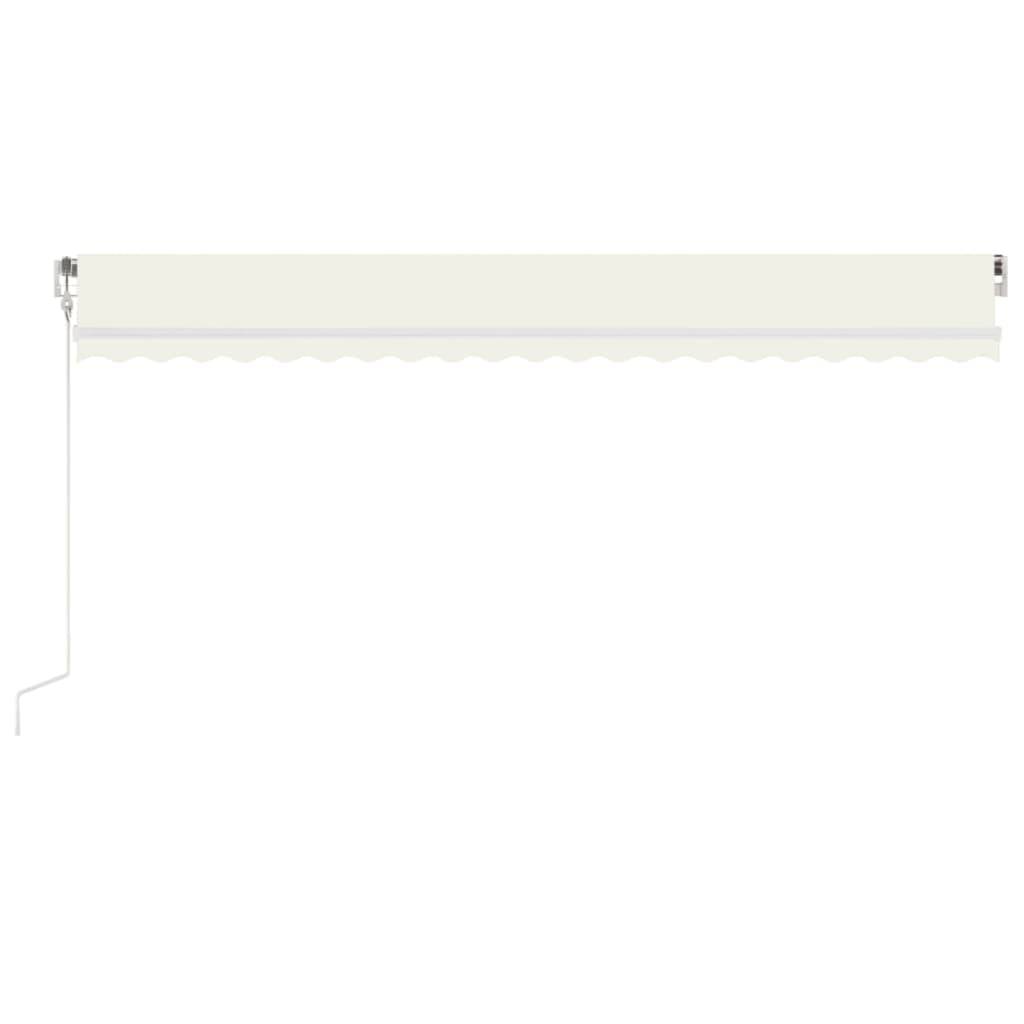 vidaXL Automatische Markise mit LED Windsensor 500x300 cm Creme