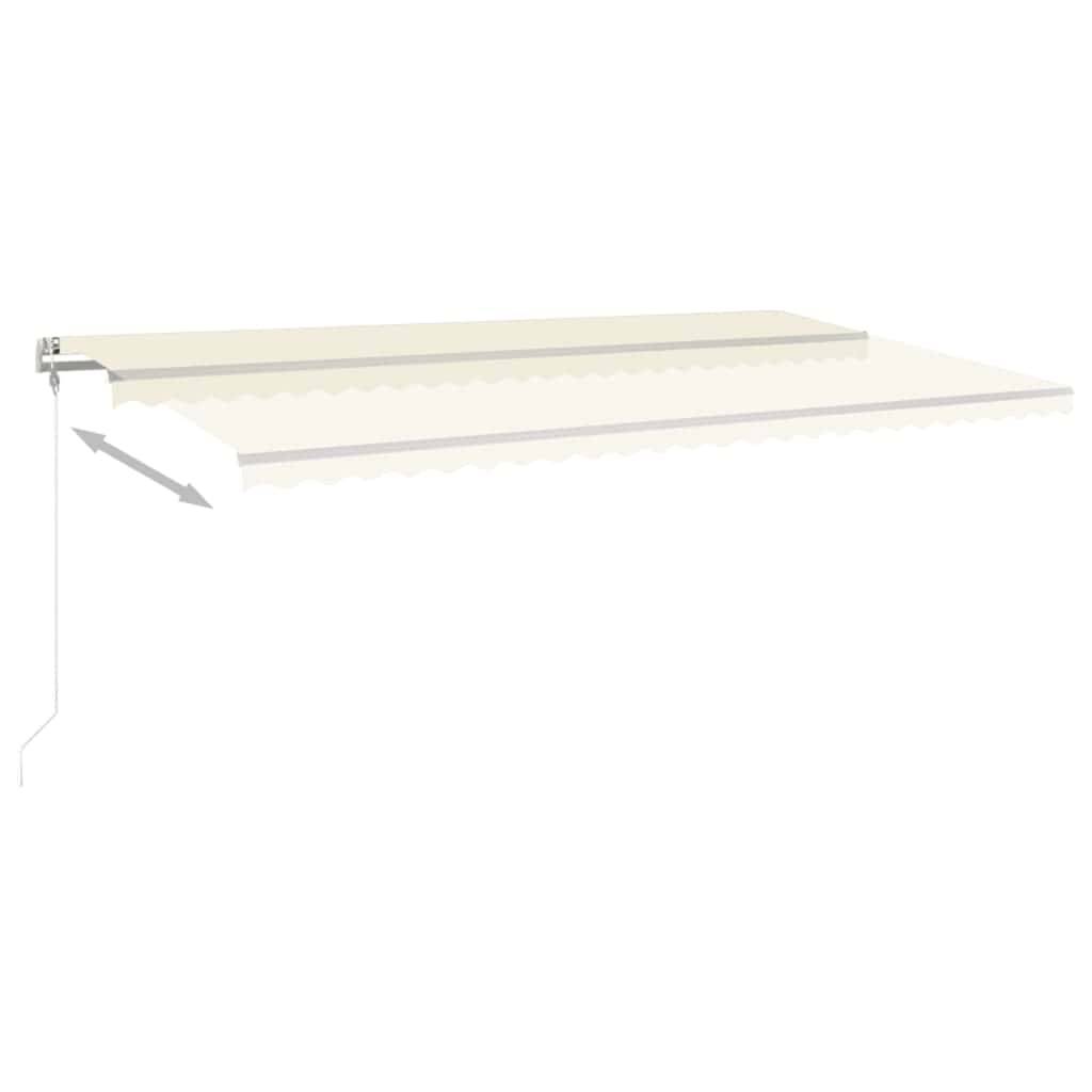 vidaXL Automatische Markise mit LED & Windsensor 600x300 cm Creme