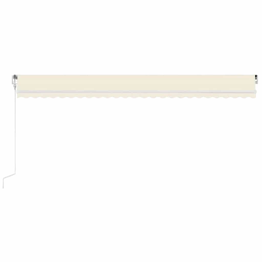 vidaXL Automatische Markise mit LED & Windsensor 600x300 cm Creme