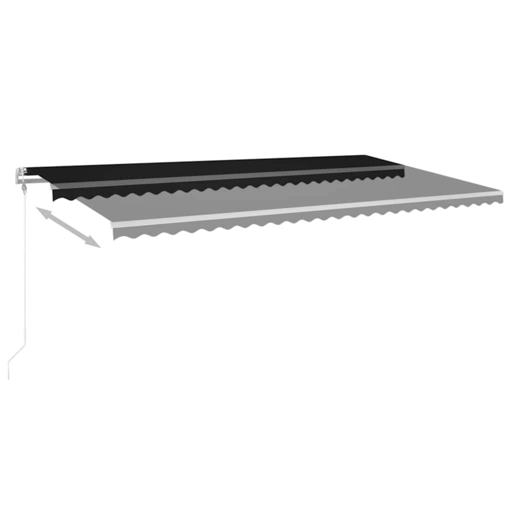 vidaXL Automatische Markise mit LED & Windsensor 600x300 cm Anthrazit
