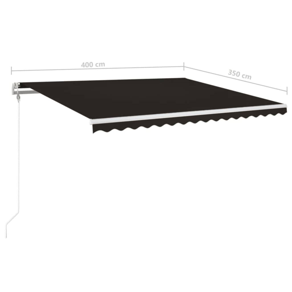 vidaXL Automatische Markise mit LED & Windsensor 400x350 cm Anthrazit
