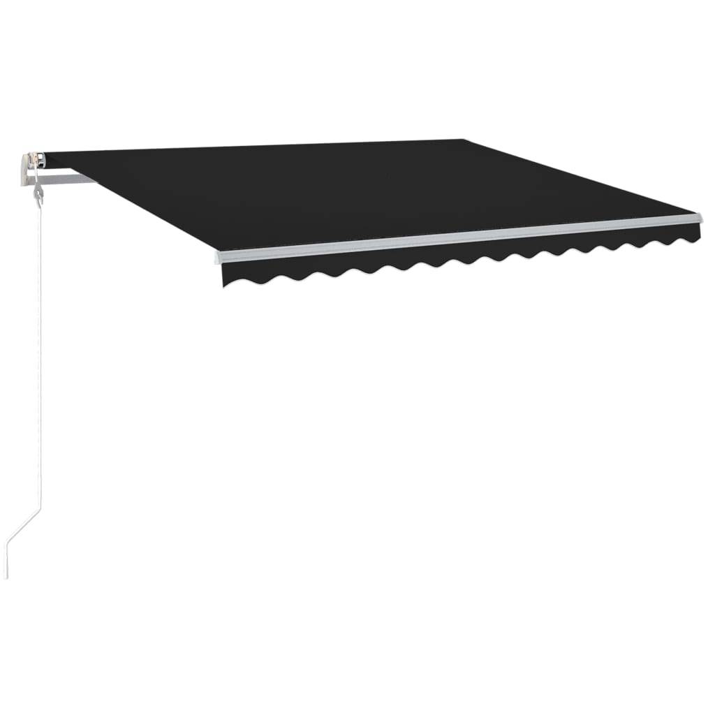 vidaXL Automatische Markise mit LED & Windsensor 400x350 cm Anthrazit